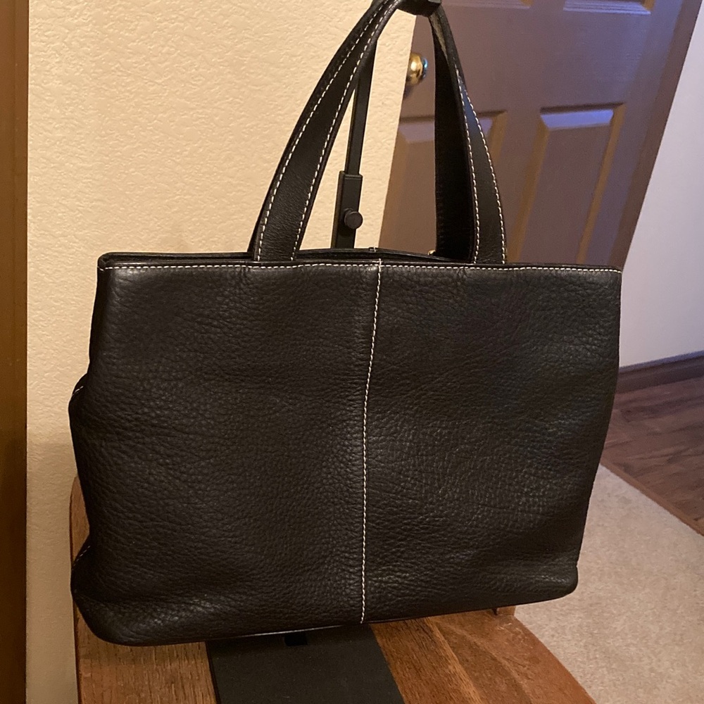 Burberrys London Calfskin Pebbled Leather Tote w/Nova Check Interior Vintage EUC - Picture 3 of 13